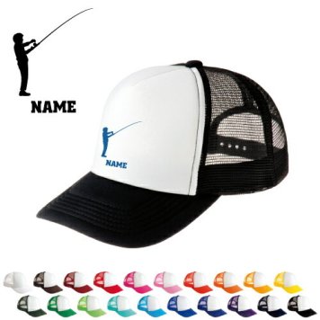 釣りフィッシング2/名入れメッシュキャップ スポーツシルエット名入れ  部活 卒団記念品 チームウェア お揃い 記念 クラブ【ネコポス発送不可】【evm】