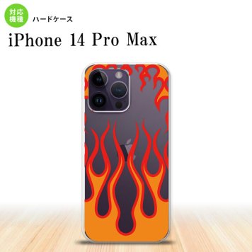 iPhone14 ProMax iPhone14 Pro Max スマホケース 背面ケース ハードケース ファイヤー 炎 クリア 赤 2022年 9月発売 nk-i14pm-1314