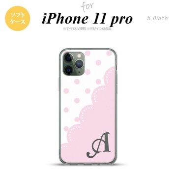 iPhone11Pro iPhone11 Pro スマホケース ソフトケース ドット レース A ピンク +アルファベット メンズ レディース nk-i11p-tp346i