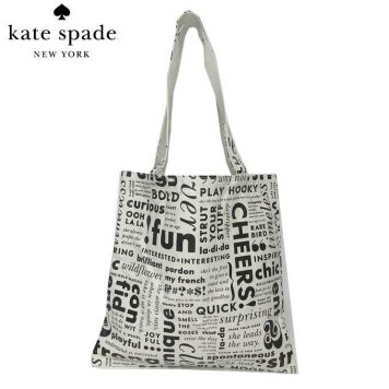ケイト・スペード ブティック kate spade トートバッグ 174951 CANVAS BOOK TOTE キャンバス ブック トート ベージュ系×ブラック【RCP】【楽天カード分割】【レディース】