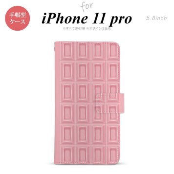 iPhone11Pro iPhone11 Pro 手帳型スマホケース カバー チョコ ストロベリー ピンク  nk-004s-i11p-dr737