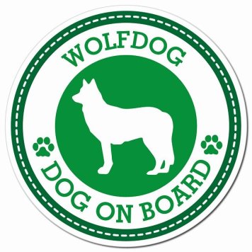 WOLFDOG ウルフドッグ グリーン 肉球 カーサイン 車 マグネットステッカー 犬 マグネット 強力 直径13cm 丸型 おしゃれ かわいい ドラレコステッカー 安全対策 危険運転 煽り運転 アニマル 動物 犬種別 屋外 防水 屋内 肉球マーク