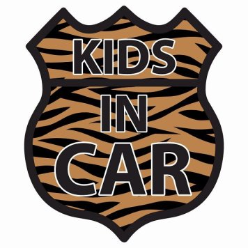 KIDS IN CAR ステッカー トラ柄 ルート66 カーステッカー シール sticker 安全対策 あおり運転 かっこいい おしゃれ かわいい 車ステッカー ステッカー 車 サインステッカー ドライブ 防水 屋外 屋内 カーサイン