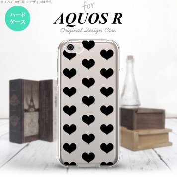 【SH03J】【スマホケース/スマホカバー】【アクオス R】SH03J スマホケース AQUOS R SH-03J カバー アクオス R ハート 黒 nk-sh03j-015【メール便送料無料】
