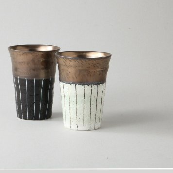 金彩十草フリーカップペア 磁器 美濃焼 やきものの里から、暮らしを贈ります。　ギフト 食器 セット テーブルウェア