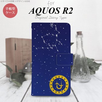 SH-03K/SHV42/706SH AQUOS R2 手帳型スマホケース カバー 星座 ヘビ遣い座  nk-004s-r2-dr849