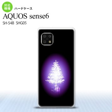 SH-54B SHG05 AQUOS sense6 スマホケース ハードケース ツリー 紫 メンズ レディース nk-sens6-628