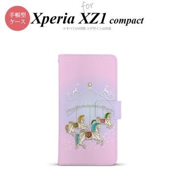 【手帳型 スマホ カバー ケース】【SO02K】【エクスペリア XZ1】手帳型 ケース SO-02K スマホ カバー Xperia XZ1 Compact エクスペリア メリーゴーランド ピンク nk-004s-so02k-dr311【メール便送料無料】