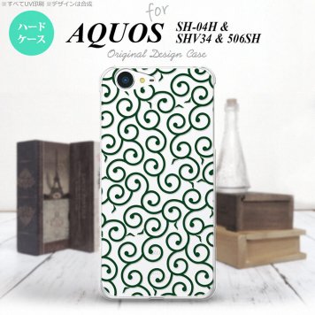 【SH04H】【スマホケース/スマホカバー】【アクオス ゼータ】SH04H スマホケース AQUOS ZETA SH04H カバー アクオス ゼータ 唐草 クリア×緑 nk-sh04h-1129【メール便送料無料】