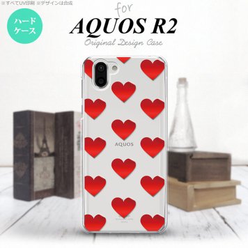 AQUOS R2 アクオス アール2 SH-03K SHV42 専用 スマホケース カバー ハードケース ハート 赤 nk-r2-017[スマホ,スマホケース,スマホカバー,ケース,カバー,ジャケット]