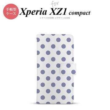 【手帳型 スマホ カバー ケース】【SO02K】【エクスペリア XZ1】手帳型 ケース SO-02K スマホ カバー Xperia XZ1 Compact エクスペリア ドット・水玉 白×青 nk-004s-so02k-dr107【メール便送料無料】