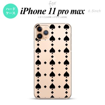 iPhone11ProMax iPhone11pro max スマホケース ハードケース トランプ スペード クリア 黒 メンズ レディース nk-i11pm-537