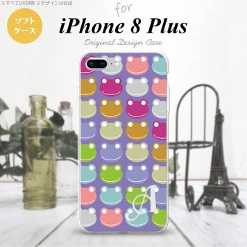 【iPhone8Plus】【スマホケース/スマホカバー】【アイフォン8プラス】iPhone8Plus スマホケース ケース アイフォン8プラス イニシャル カエル・かえる （C） nk-ip8p-tp163ini【メール便送料無料】