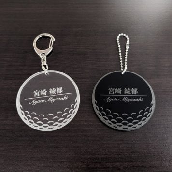 ゴルフ ネームプレート 名入れ キーホルダー コンペ 記念品 プレゼント ギフト 名札