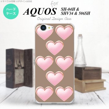 【SH04H】【スマホケース/スマホカバー】【アクオス ゼータ】SH04H スマホケース AQUOS ZETA SH04H カバー アクオス ゼータ ハート（C） 茶 nk-sh04h-176【メール便送料無料】