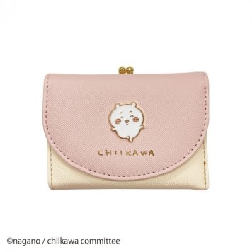 【11月20日入荷分予約受付中】 ちいかわ 口金財布 ピンク CHI3-2 がま口 ミニ財布 コンパクト 三つ折り財布 キャラクター グッズ かわいい おしゃれ プレゼント ギフト ちいかわ ハチワレ うさぎ メタル