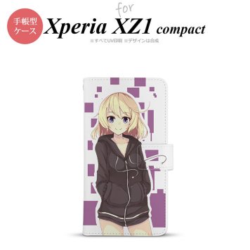 【手帳型 スマホ カバー ケース】【SO02K】【エクスペリア XZ1】手帳型 ケース SO-02K スマホ カバー Xperia XZ1 Compact エクスペリア キャラA 紫 nk-004s-so02k-dr1324【メール便送料無料】