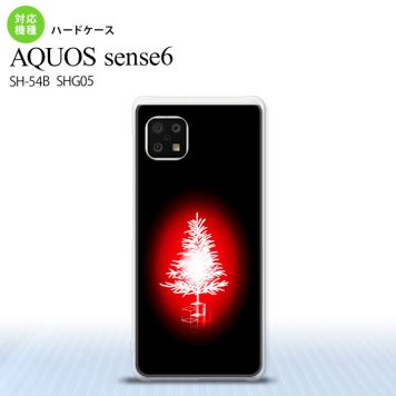 SH-54B SHG05 AQUOS sense6 スマホケース ハードケース ツリー 赤 メンズ レディース nk-sens6-625