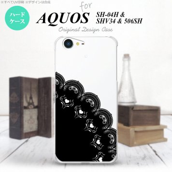 【SH04H】【スマホケース/スマホカバー】【アクオス ゼータ】SH04H スマホケース AQUOS ZETA SH04H カバー アクオス ゼータ レース(A) 黒 nk-sh04h-722【メール便送料無料】