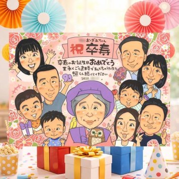 誕生日のお祝いに、似顔絵と笑顔をお届けします。 ギフト 似顔絵 卒寿 贈り物 手描き プレゼント 名入れ 誕生日 記念日 お祝い 長寿 白寿 大人数 孫 ご両親 祖父母 修正無料 名入れ 下書き確認 似てる 親孝行 そっくり 一生もの 宝物 長寿 90歳 卒寿祝い 大量注文 オリジナル メモリアル 結婚祝い クリスマス 贈答品 ウェディングギフト ホワイトデー 古希祝い 家族 傘寿祝い 百寿祝い