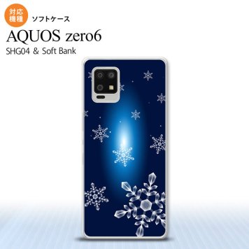 SHG04 SHG04 ZERO6 AQUOS zero6 スマホケース ソフトケース 雪 A 紺 メンズ レディース nk-zero6-tp637