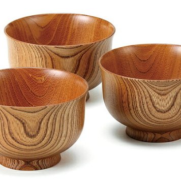 山中塗　欅汁椀（クリア三客） インテリア 漆器 盆 カタログギフト 景品 粗品