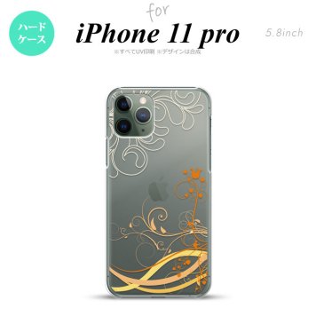iPhone11Pro iPhone11 Pro スマホケース ハードケース 草 ボタニカル オレンジ メンズ レディース nk-i11p-1625