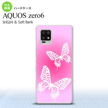 SHG04 SHG04 ZERO6 AQUOS zero6 スマホケース ハードケース 蝶 ピンク メンズ レディース nk-zero6-855