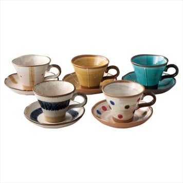 美濃焼 手描き五彩 碗皿5客揃 T-8181726  内祝 内祝い お祝 御祝 記念品 出産内祝い プレゼント 快気祝い 粗供養 引出物