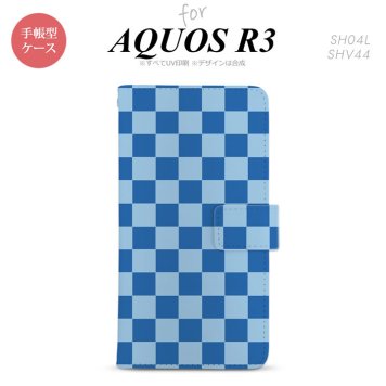 SH-04L/SHV44 AQUOS R3 手帳型スマホケース カバー スクエア 青 水色  nk-004s-r3-dr769