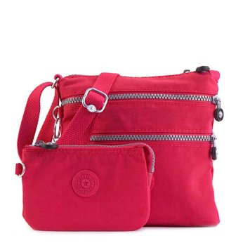 キプリング Kipling ポーチ付き 斜めがけショルダーバッグ Duo Alv Creativ S RE Flamboyant Pink 鮮やかなピンク K15591 G46