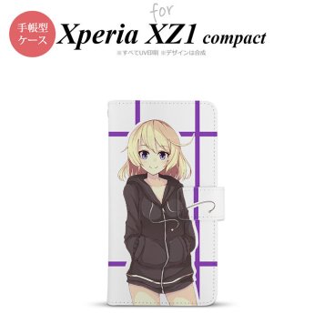 【手帳型 スマホ カバー ケース】【SO02K】【エクスペリア XZ1】手帳型 ケース SO-02K スマホ カバー Xperia XZ1 Compact エクスペリア キャラB 紫 nk-004s-so02k-dr1329【メール便送料無料】