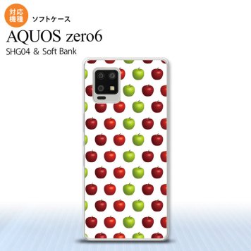 SHG04 SHG04 ZERO6 AQUOS zero6 スマホケース ソフトケース りんご 林檎 青リンゴ 白 緑 赤 メンズ レディース nk-zero6-tp047