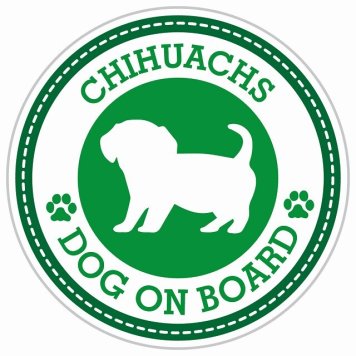 セーフティサイン ステッカー Dog on board CHIHUACHS チワックス グリーン 直径13cm あおり運転 対策 カーステッカー 煽り運転対策 自動車用 屋外 屋内 防水 かわいい おしゃれ 安全対策 カーサイン 肉球マーク