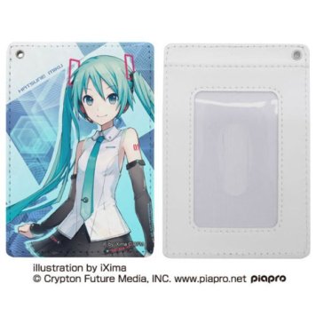 初音ミク V4X 初音ミク V4X フルカラーパスケース  カードケース ブルー  日本製