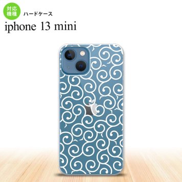 iPhone13mini iPhone13 mini ケース ハードケース 唐草 クリア 白  nk-i13m-1128