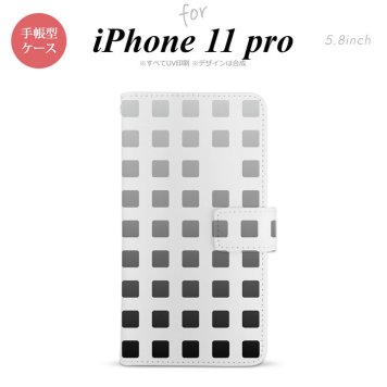 iPhone11Pro iPhone11 Pro 手帳型スマホケース カバー スクエア ドット 黒  nk-004s-i11p-dr1365