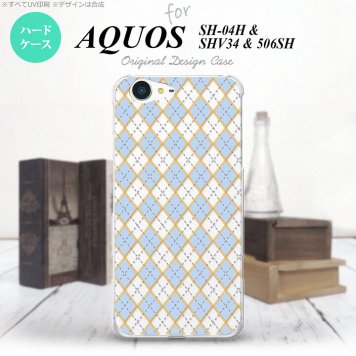 【SH04H】【スマホケース/スマホカバー】【アクオス ゼータ】SH04H スマホケース AQUOS ZETA SH04H カバー アクオス ゼータ アーガイル クリア×青 nk-sh04h-1414【メール便送料無料】