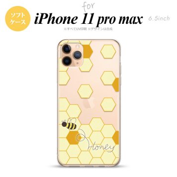 iPhone11ProMax iPhone11pro max スマホケース ソフトケース ハニー クリア 薄黄 メンズ レディース nk-i11pm-tp1689