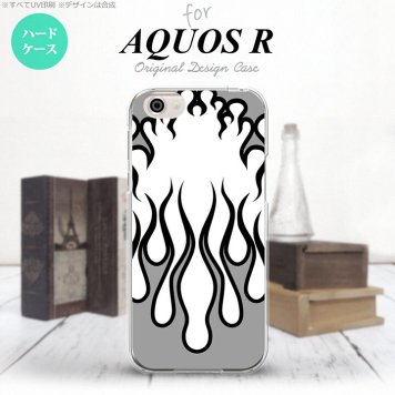 【SH03J】【スマホケース/スマホカバー】【アクオス R】SH03J スマホケース AQUOS R SH-03J カバー アクオス R ファイヤー 白×黒 nk-sh03j-1307【メール便送料無料】