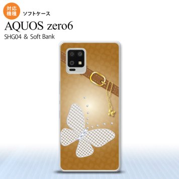 SHG04 SHG04 ZERO6 AQUOS zero6 スマホケース ソフトケース バタフライ 蝶 F 茶 メンズ レディース nk-zero6-tp325