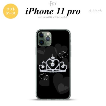 iPhone11Pro iPhone11 Pro スマホケース ソフトケース クラウン 黒 メンズ レディース nk-i11p-tp603