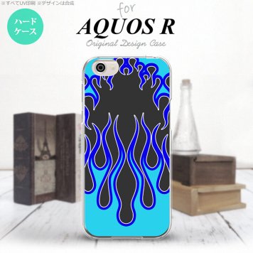【SH03J】【スマホケース/スマホカバー】【アクオス R】SH03J スマホケース AQUOS R SH-03J カバー アクオス R ファイヤー 黒×青 nk-sh03j-1303【メール便送料無料】