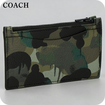コーチ カードケース メンズ ブランド COACH VIETNAM C5347 GN/BL カモフラージュ
