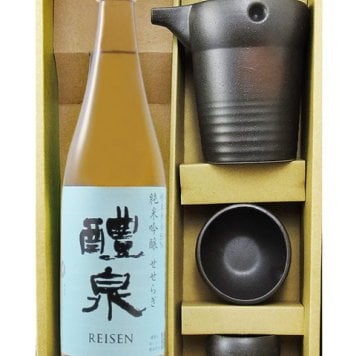 ★ 送料無料 ★  醴泉 純米吟醸 せせらぎ 720ml + 冷酒器 ゆらり セット 【 酒器セット 】【 2889 】【 ハロウィン 贈り物 ギフト プレゼント 誕生日 結婚のお祝い 】