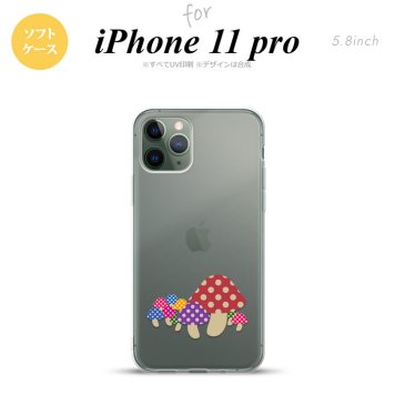 iPhone11Pro iPhone11 Pro スマホケース ソフトケース きのこ クリア メンズ レディース nk-i11p-tp741