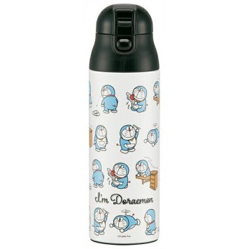 I'm Doraemon 初期ドラえもん 超軽量・コンパクトロック付ワンプッシュステンレスマグボトル 500ml ※送料無料(北海道・沖縄は除く)