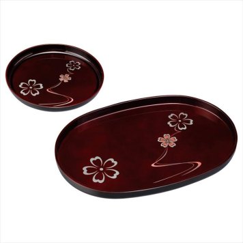 紀州塗 花うらら お盆セット 2205039  内祝 内祝い お祝 御祝 記念品 出産内祝い プレゼント 快気祝い 粗供養 引出物