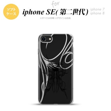 iPhoneSE 2 第二世代 iPhone8&iPhone7 共用 スマホケース 背面カバー ソフトケース ピンスト 線 黒 おしゃれ かわいい かっこいい メンズ レディース nk-ise2-tp1235