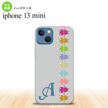 iPhone13mini iPhone13 mini ケース ハードケース カエル かえる 帯 B グレー +アルファベット  nk-i13m-672i